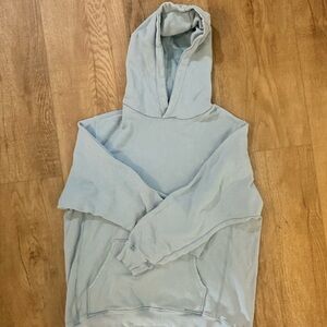 Aerie Distressed Light Blue Hoodie